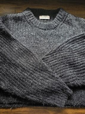 Cozy Dark Gray Crewneck Sweater